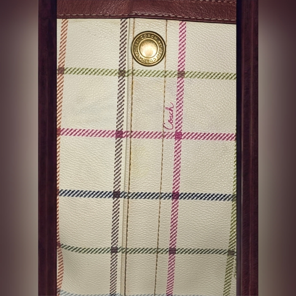 Coach Heritage Tattersall Gallery Tote In Plaid (style D0868-12561) - Picture 10 of 11